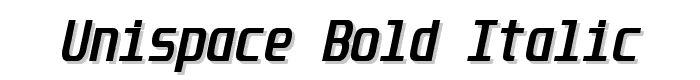 Unispace Bold Italic font